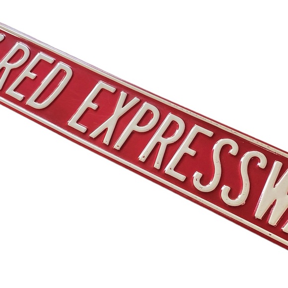 RARE 3’ VTG Metal Lil Red Expressway Street Sign Garage Man Cave - Picture 7 of 10